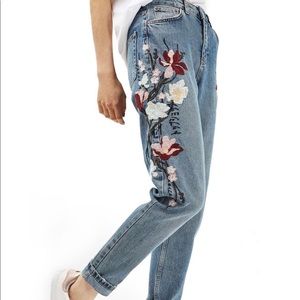 Topshop Flower Mom Jeans